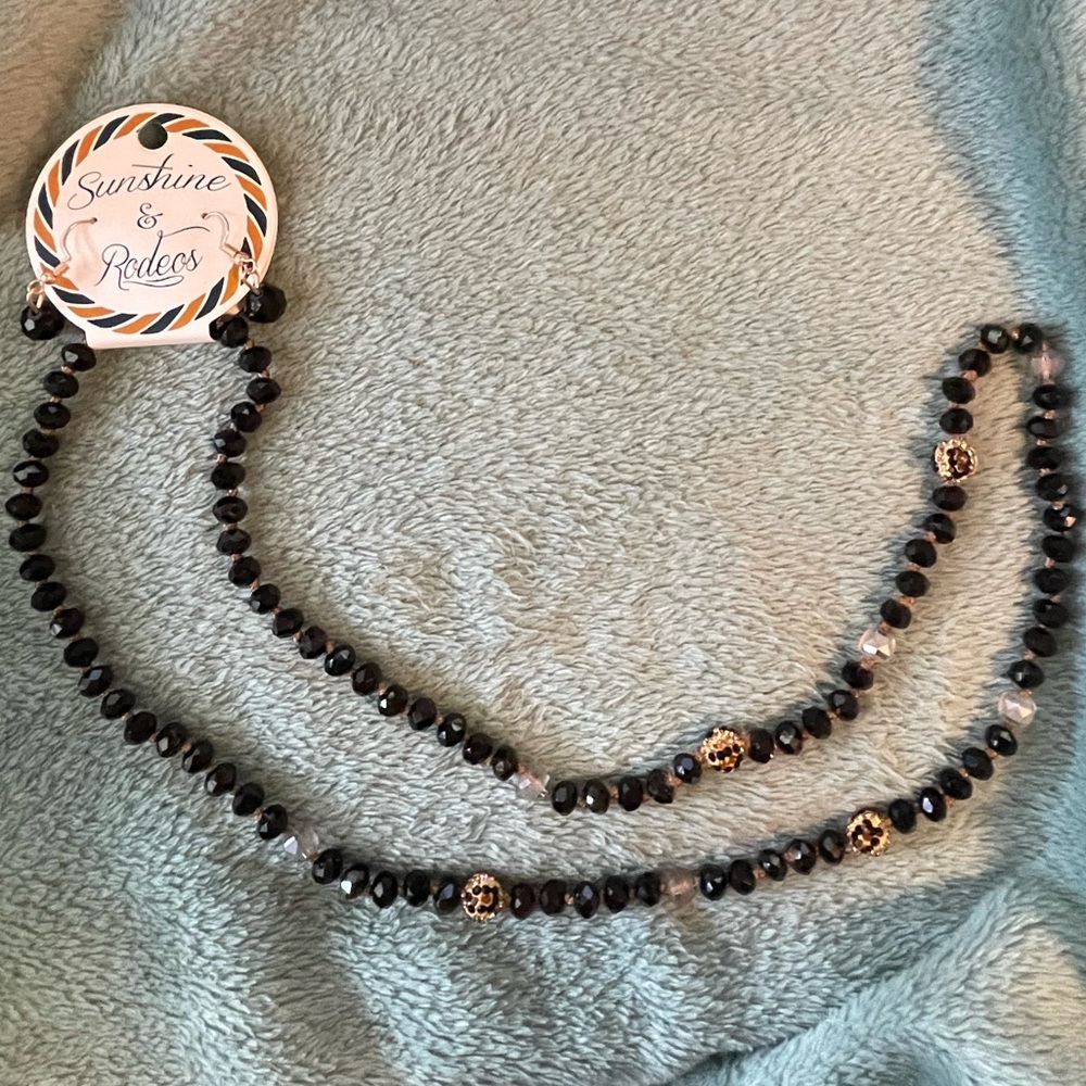 Beaded Necklace and Earrings